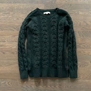 LOFT | Green Cable Knit Sweater | Size M